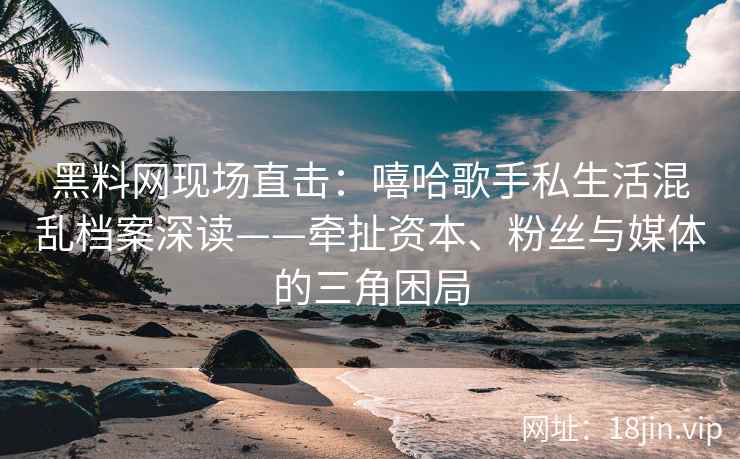 黑料网现场直击：嘻哈歌手私生活混乱档案深读——牵扯资本、粉丝与媒体的三角困局