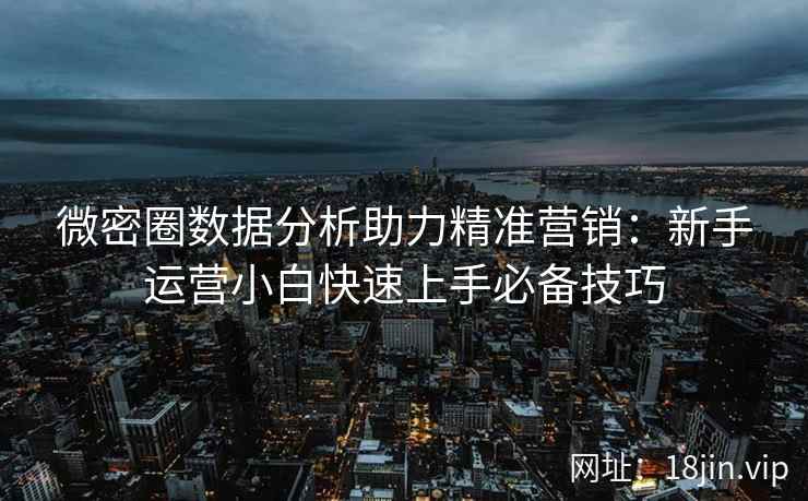 微密圈数据分析助力精准营销：新手运营小白快速上手必备技巧