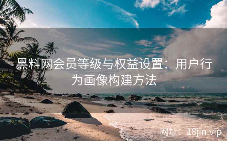 黑料网会员等级与权益设置：用户行为画像构建方法
