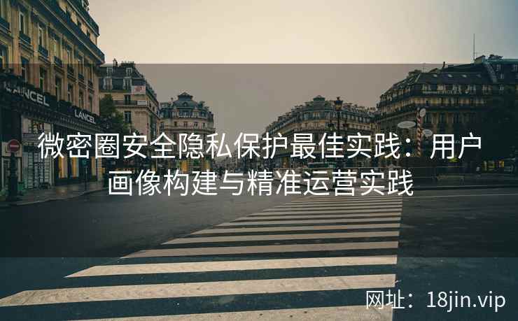 微密圈安全隐私保护最佳实践：用户画像构建与精准运营实践