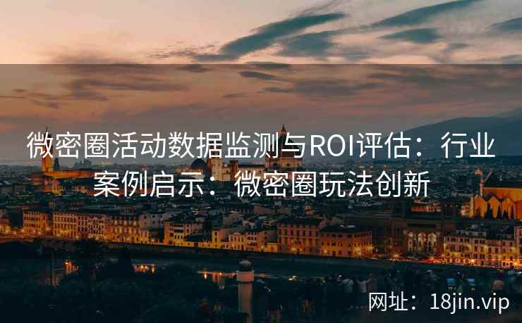 微密圈活动数据监测与ROI评估：行业案例启示：微密圈玩法创新